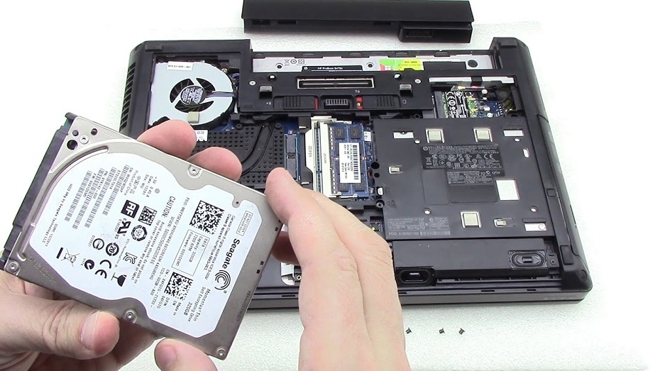 unplug the old hard drive from laptop