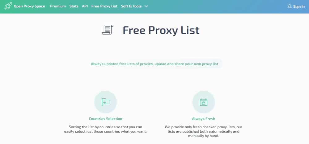 OpenProxy Space Overview