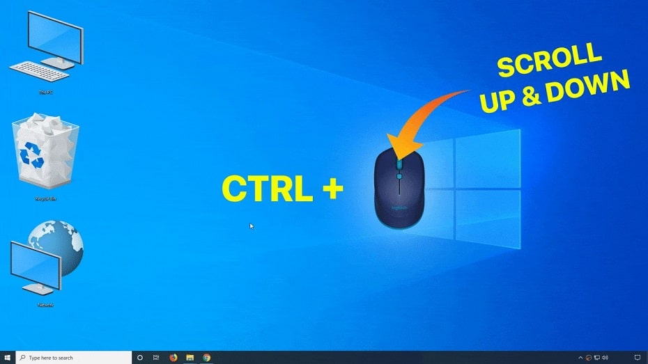 Change Icon Size on Windows with Mouse Wheel