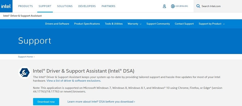 Intel Driver Support